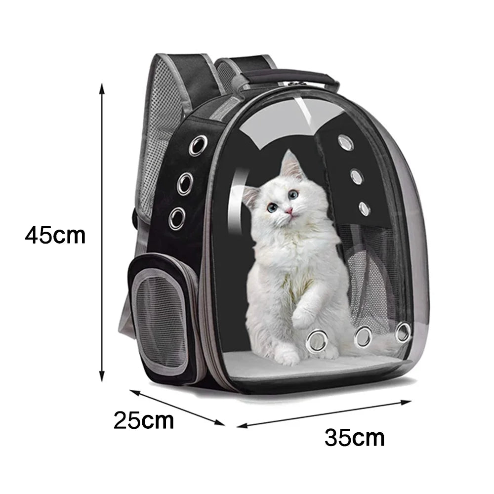 Transparent cat carrier backpack