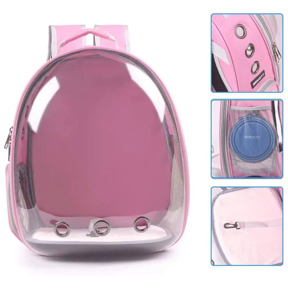Transparent cat carrier backpack
